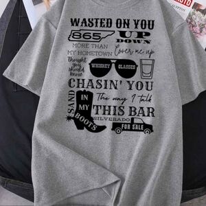 Teeruto Country Legend Song Titles Chasin’ You Wasted On You T-Shirt Size S